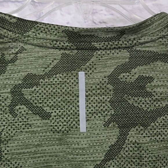 Zelos Green Camo Jacquard Workout Short Sleeve T Shirt Mens XXL Active Tee Gym - Picture 6 of 9